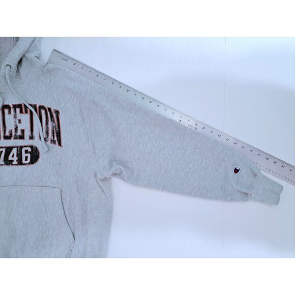 Princeton Champion Reverse Weave Size Large Tigers 1746 Retro Faded Logo Hoodie - Picture 9 of 9